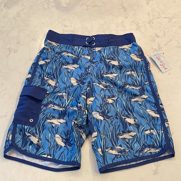 Cat & Jack Other - Cat & Jack Boys' Shark Print Swim Trunks